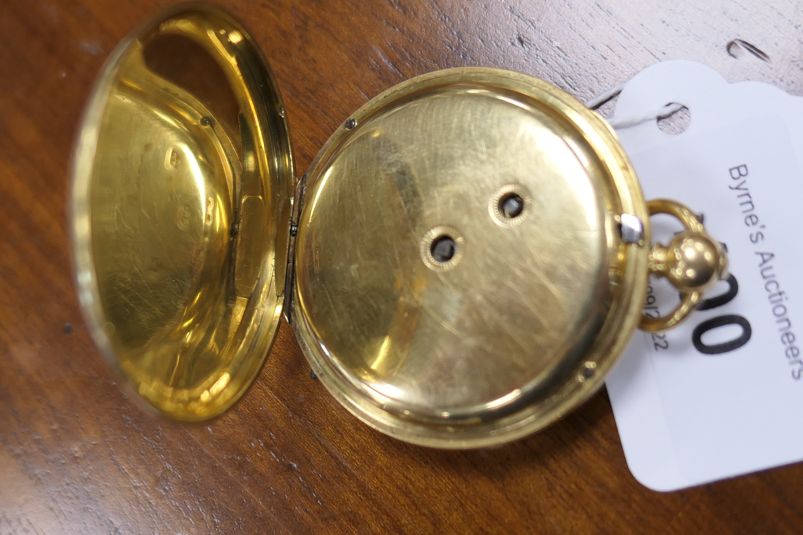 Victorian 18ct gold open faced pocket watch, hallmarked Chester 1850, 40mm gilt dial chased with - Image 4 of 6