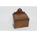 Oak salt box, 19th Century, sloping hinged lid, width 32cm, height 36cm