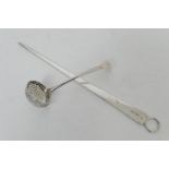 George III silver meat skewer, maker WF/IF, London 1795, engraved with initials, weight approx.