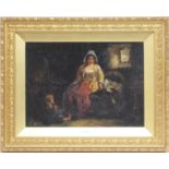 Thomas Faed (1826-1900), Maternity, oil on board, 29cm x 40cm