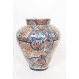 Large Japanese imari vase, Edo period (late 17th Century), of inverted baluster form decorated