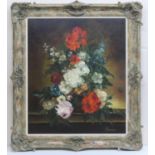 Jarossa (late 20th Century), Floral still life, signed oil on canvas, 69cm x 58cm