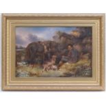 S Jones (active late 19th Century), Highland gamekeeper's rest, oil on canvas, signed and dated