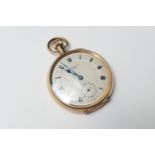 Thomas Russell & Son, Liverpool, gold plated open face pocket watch, circa 1930, silver coloured