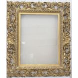 Florentine carved gilt picture frame, 19th Century, aperture size 53.5cm x 50cm
