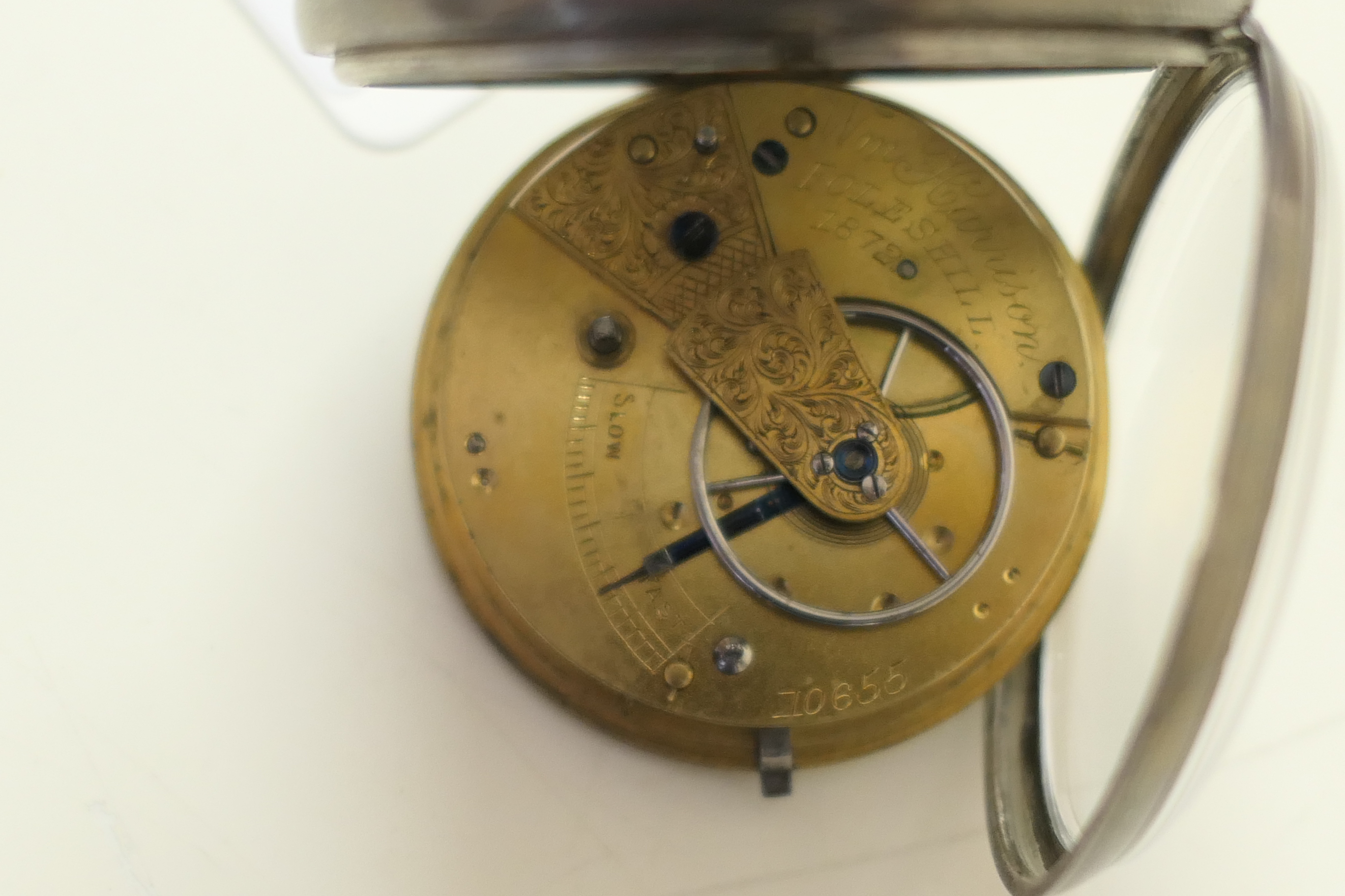 Two Victorian silver open faced pocket watches, one by John Jones, The Strand, London 1870, white - Image 2 of 3