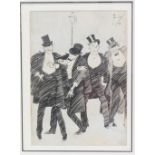 Phil May (1864-1903), Gentlemen of The Temperance Society, pen and ink, signed and dated 1893,
