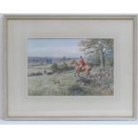Frank Algernon Stewart (1877-1945), 'The Craven Hounds out hunting', watercolour, signed and