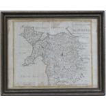 Robert Morden, early 18th Century, New & Correct map of North Wales, hand coloured, 38cm x 48cm