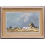 James Longueville (b. 1942), The farm, Near Aldersey, oil on canvas, signed, titled and dated