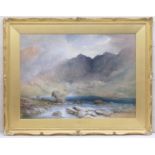 William Evans of Eaton (1798-1877), Llyn Idwal, watercolour, signed and dated 1850, 56cm x 77cm