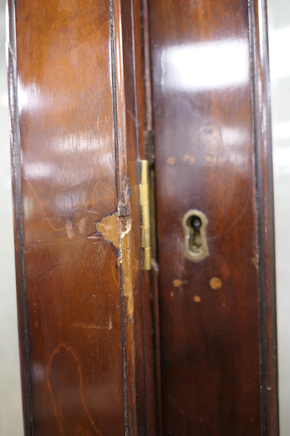 Late 19th Century mahogany and inlaid breakfront library bookcase, in Georgian style, having a - Image 13 of 14