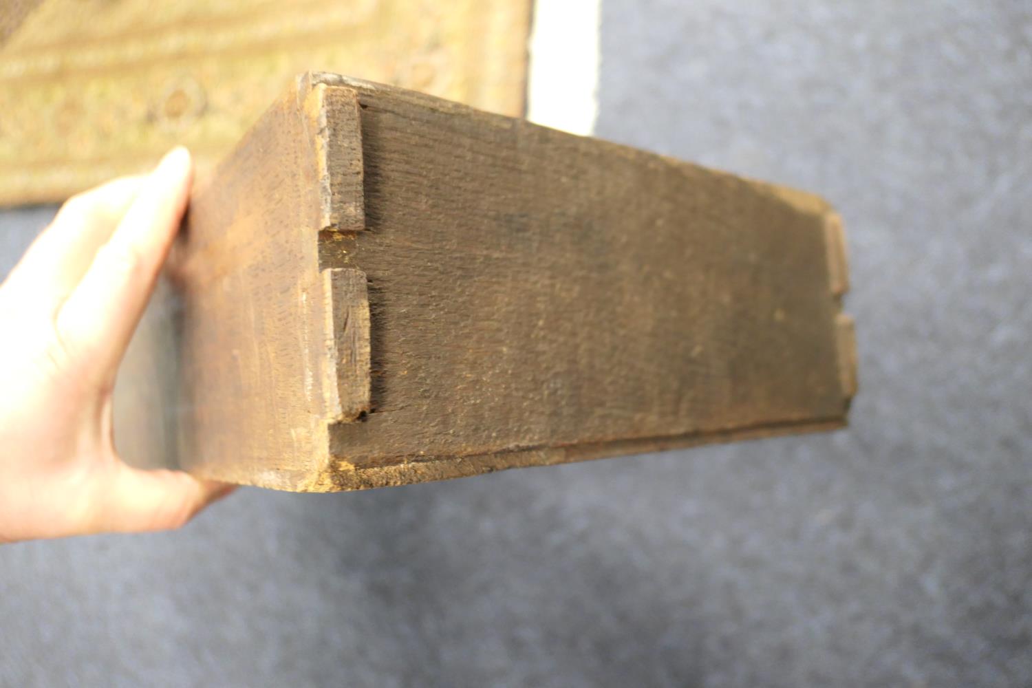 Walnut chest on stand, early 18th Century and later, the top with moulded cornice over three short - Image 5 of 18