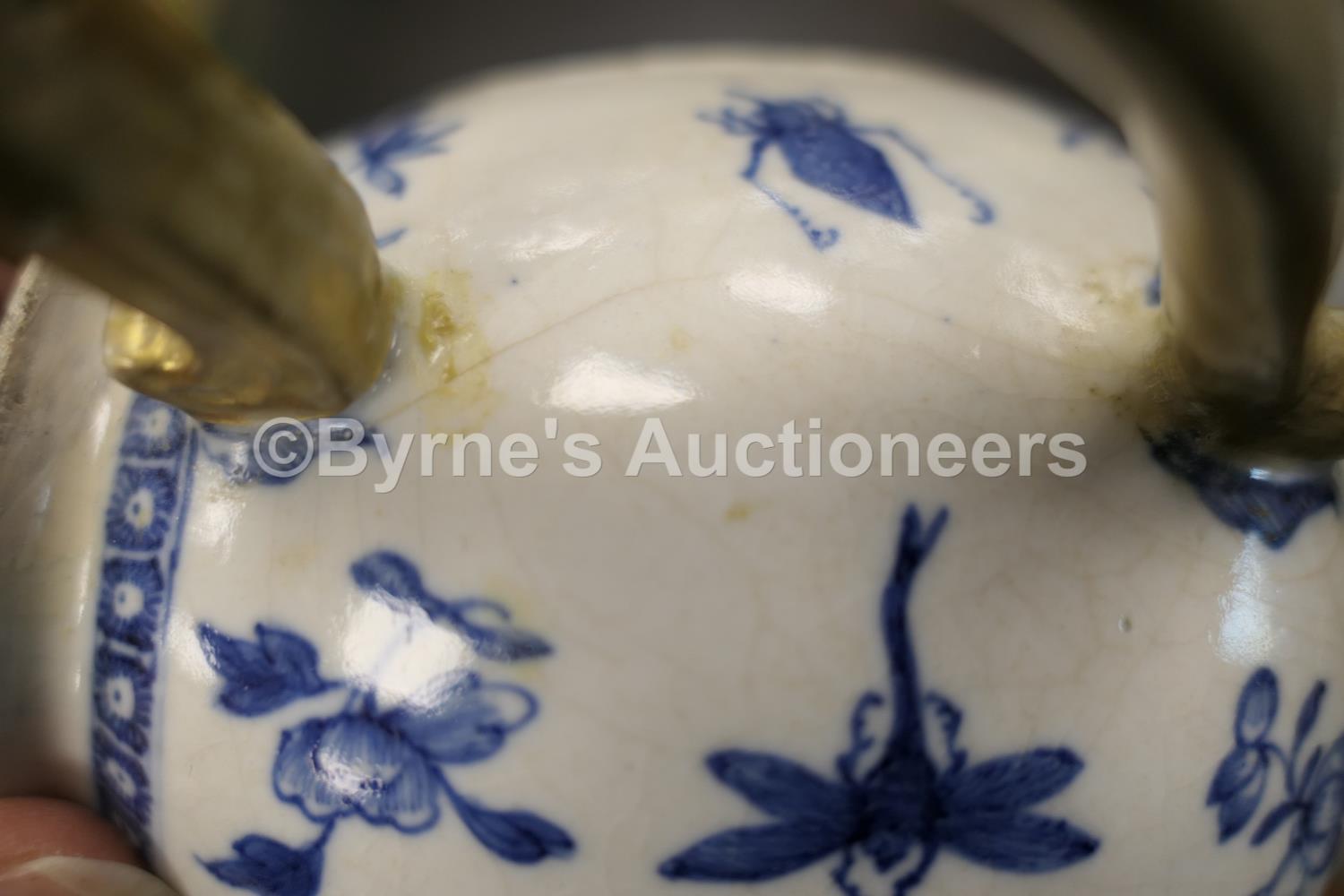 Chinese blue and white teapot and cover, early 19th Century (with damages), height 16.5cm; also a - Image 6 of 17