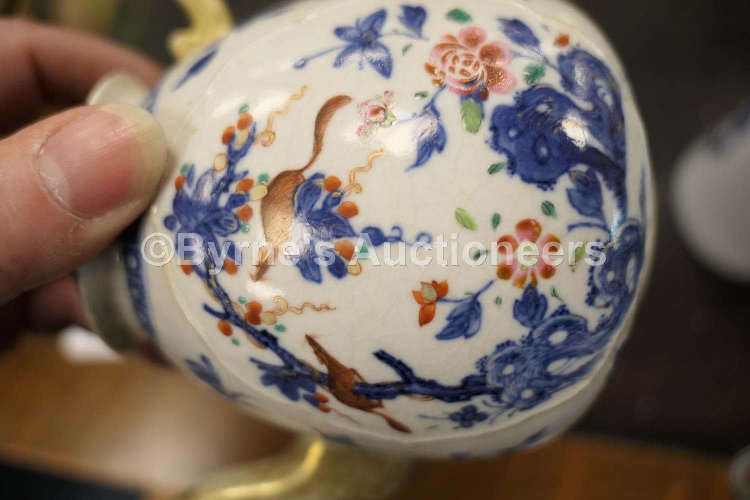 Chinese blue and white teapot and cover, early 19th Century (with damages), height 16.5cm; also a - Image 4 of 17