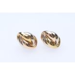 Pair of 9ct gold knot earrings, gross weight approx. 2.2g