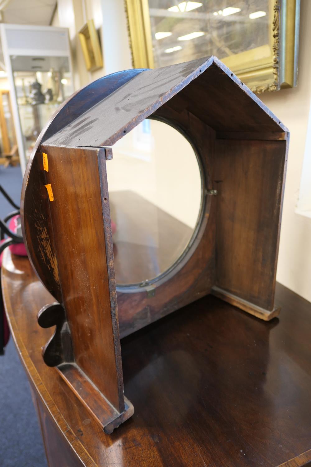 Early Victorian mahogany eight day drop trunk wall clock, painted circular 14'' dial with subsidiary - Image 11 of 19