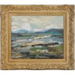 Irish School (20th Century), Boglands, heavy impasto oil on board, unsigned, 31cm x 38cm