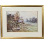 Ken Littler (b. 1925), Slope towards the meadow, pastel drawing, signed, titled to a label verso,
