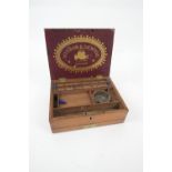 Windsor & Newton mahogany artist's paintbox, 23.5cm x 18.5cm