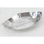 Attributed to WMF, a Jugendstil silver plated bowl, boat shape, 33cm x 19cm