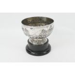 Edwardian silver rose bowl, by Goldsmiths & Silversmiths Company, London 1903, repousse decorated