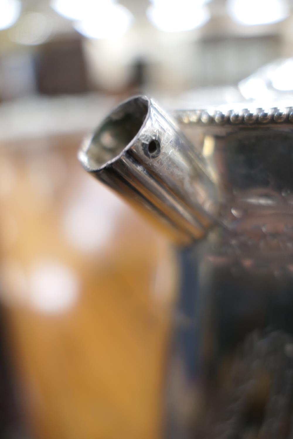 Victorian silver coffee pot, maker Robert Harper, London 1871, tapered and fluted oval form engraved - Image 4 of 7