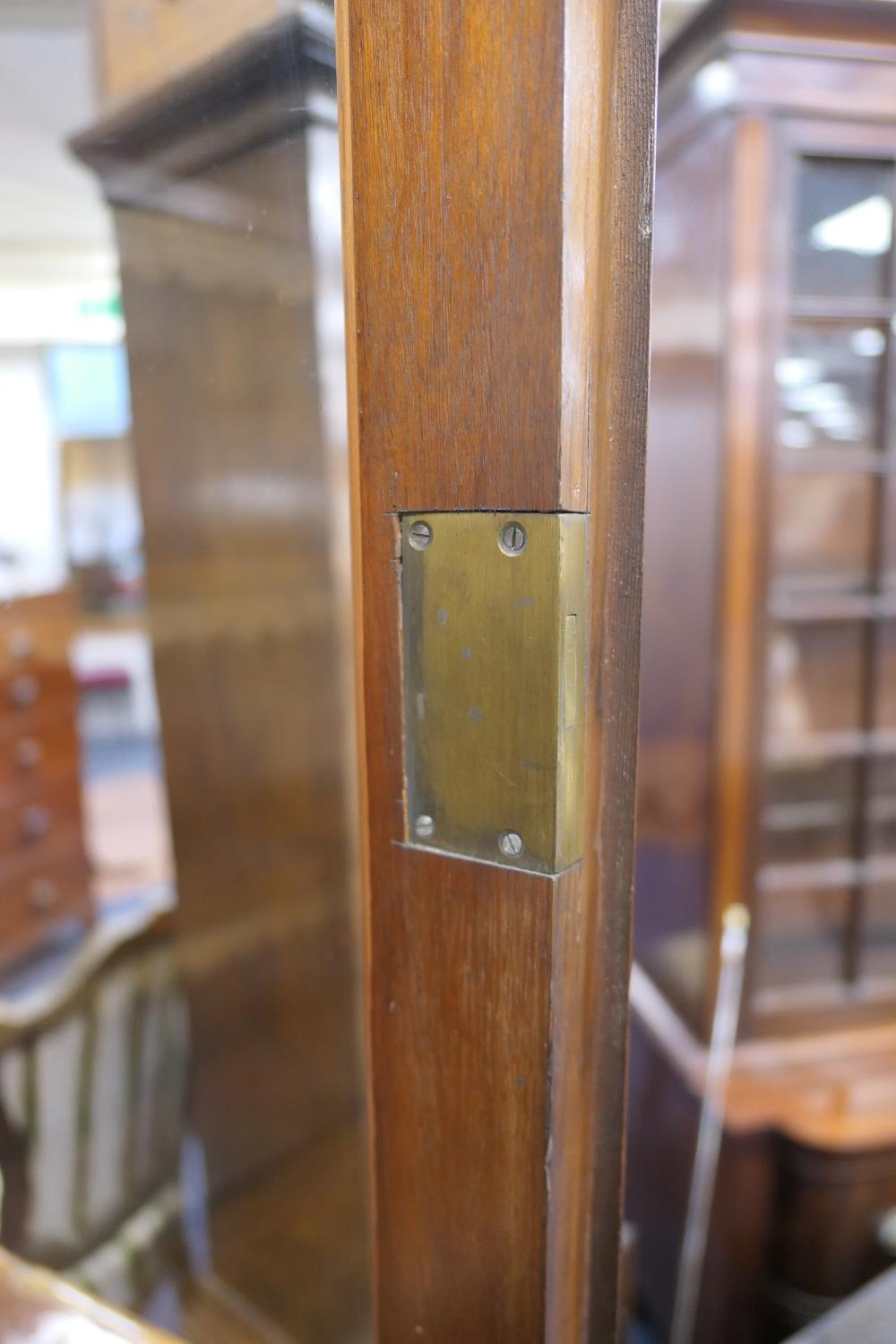 Victorian walnut and inlaid bookcase cabinet, circa 1870, having two glazed upper doors opening to - Image 10 of 13