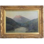Alfred Fontville II de Breanski (1877-1957), Evening on a Welsh river, oil on canvas, signed and