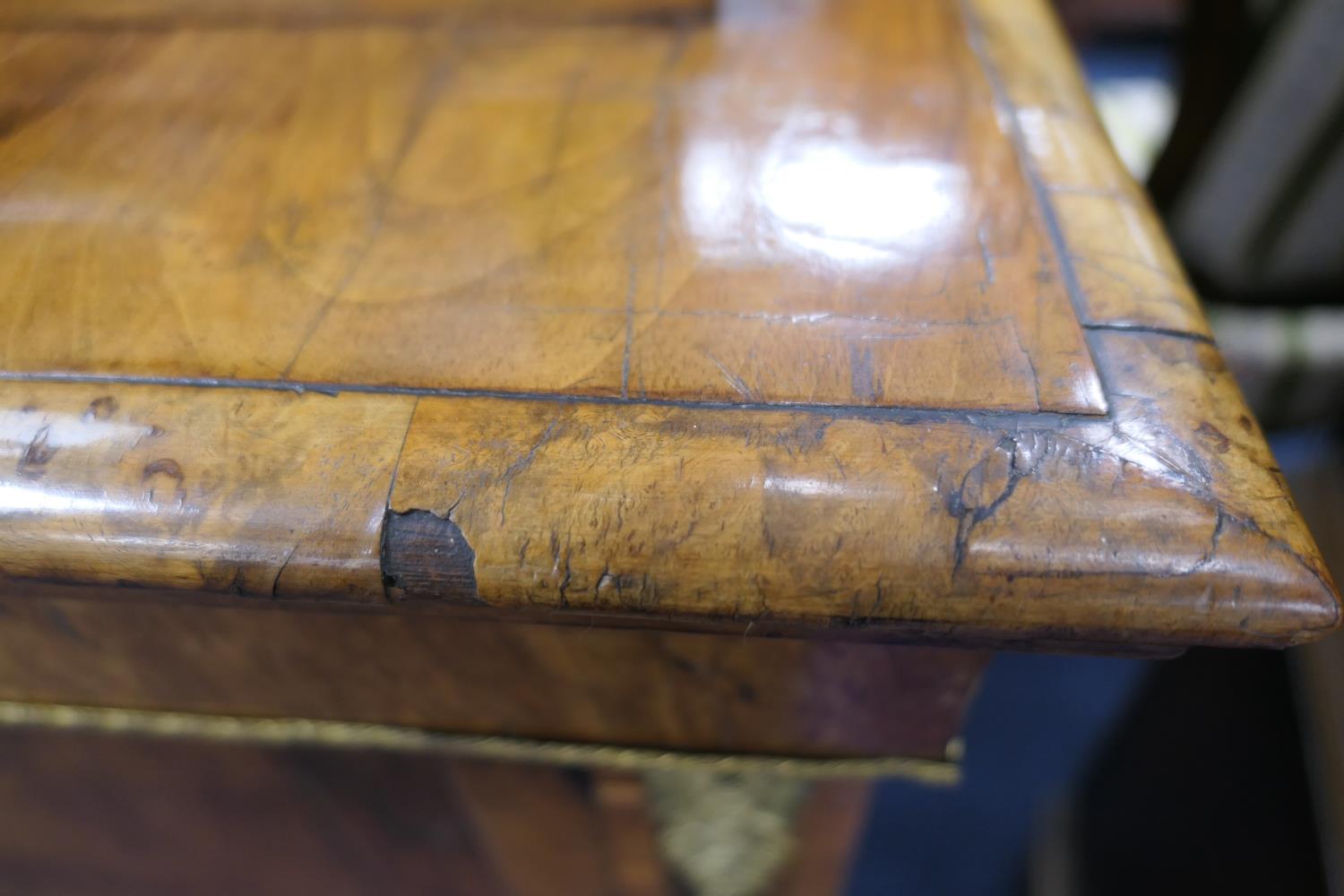 Victorian walnut and inlaid bookcase cabinet, circa 1870, having two glazed upper doors opening to - Image 12 of 13