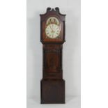 Mahogany eight day longcase clock, by Owen of Oswestry, having a painted 13 1/2'' arched dial with