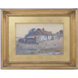 Will Crebbin (active late 19th/early 20th Century), Welsh cottage, watercolour and bodycolour,