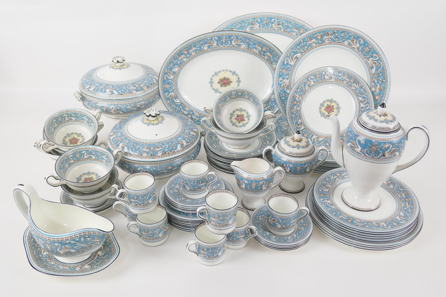 Wedgwood Florentine (W2714) china dinner and coffee service, comprising eight dinner plates, three