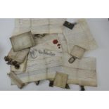 A number of indentures on vellum, closely related to the previous lot, circa 1598-1700, many with