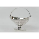 George III silver sugar basket, by Solomon Houghton, London 1797, oval form with swing handle,