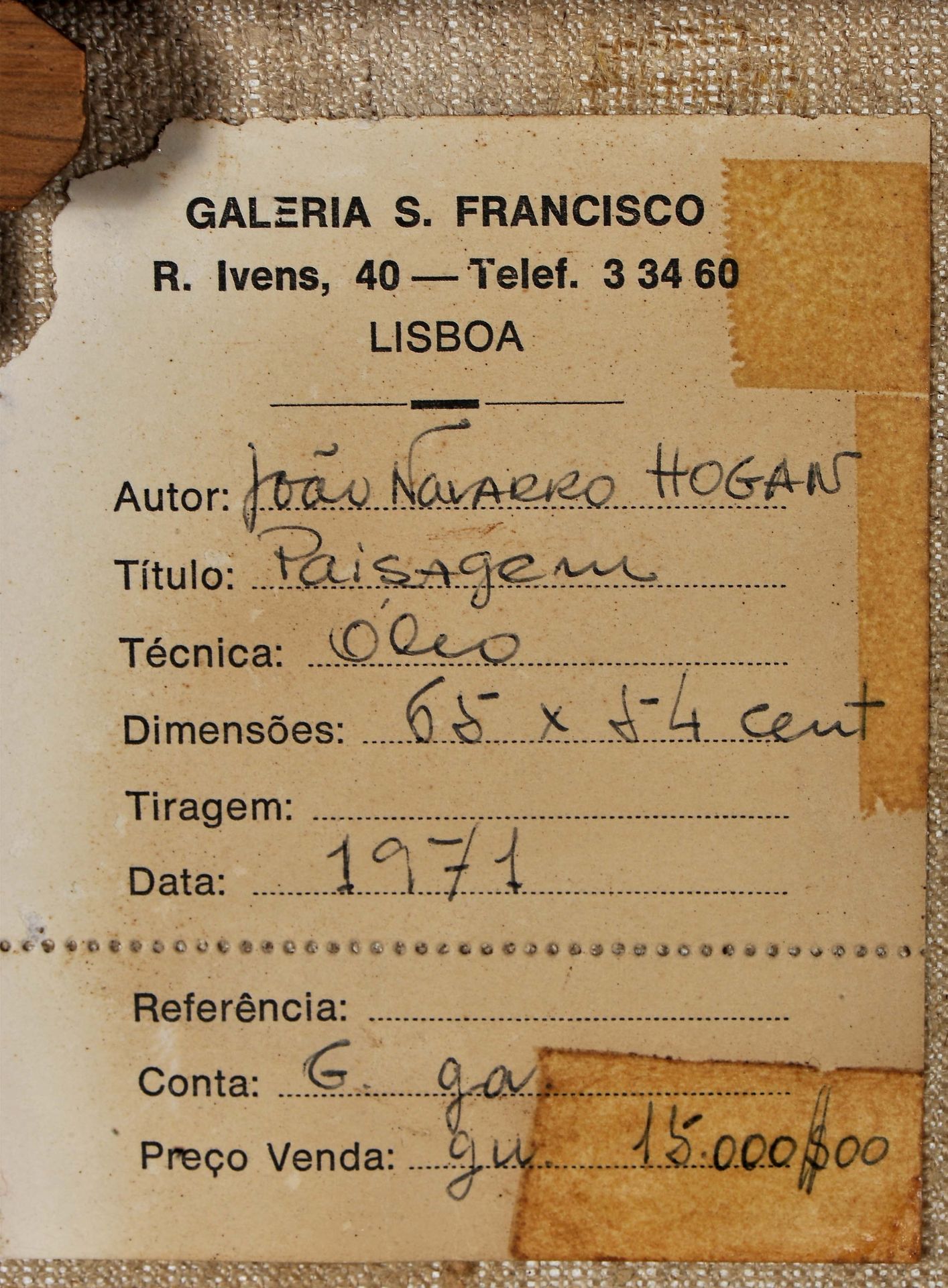 JOÃO HOGAN - 1914-1989 - Image 3 of 3