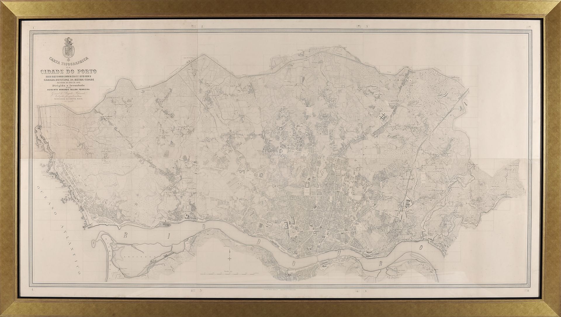 Topographic Map of the City of Oporto