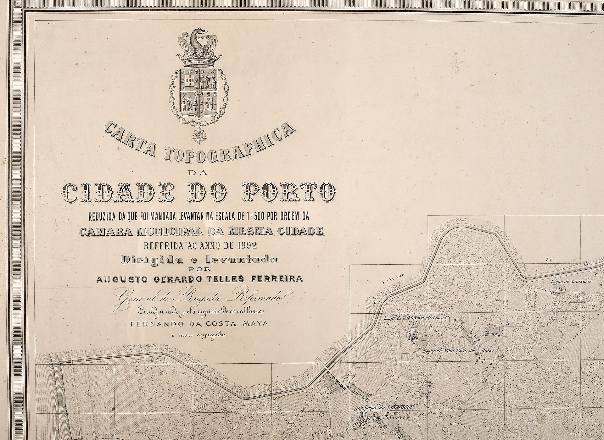 Topographic Map of the City of Oporto - Image 2 of 4