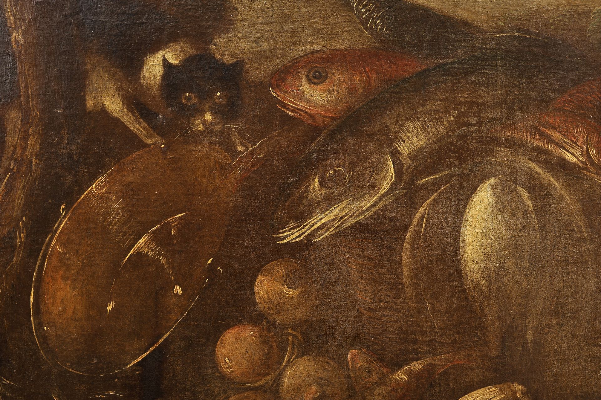 A still-life - Female Figure, Cat, Fish, Oysters and Fruits - Bild 4 aus 6