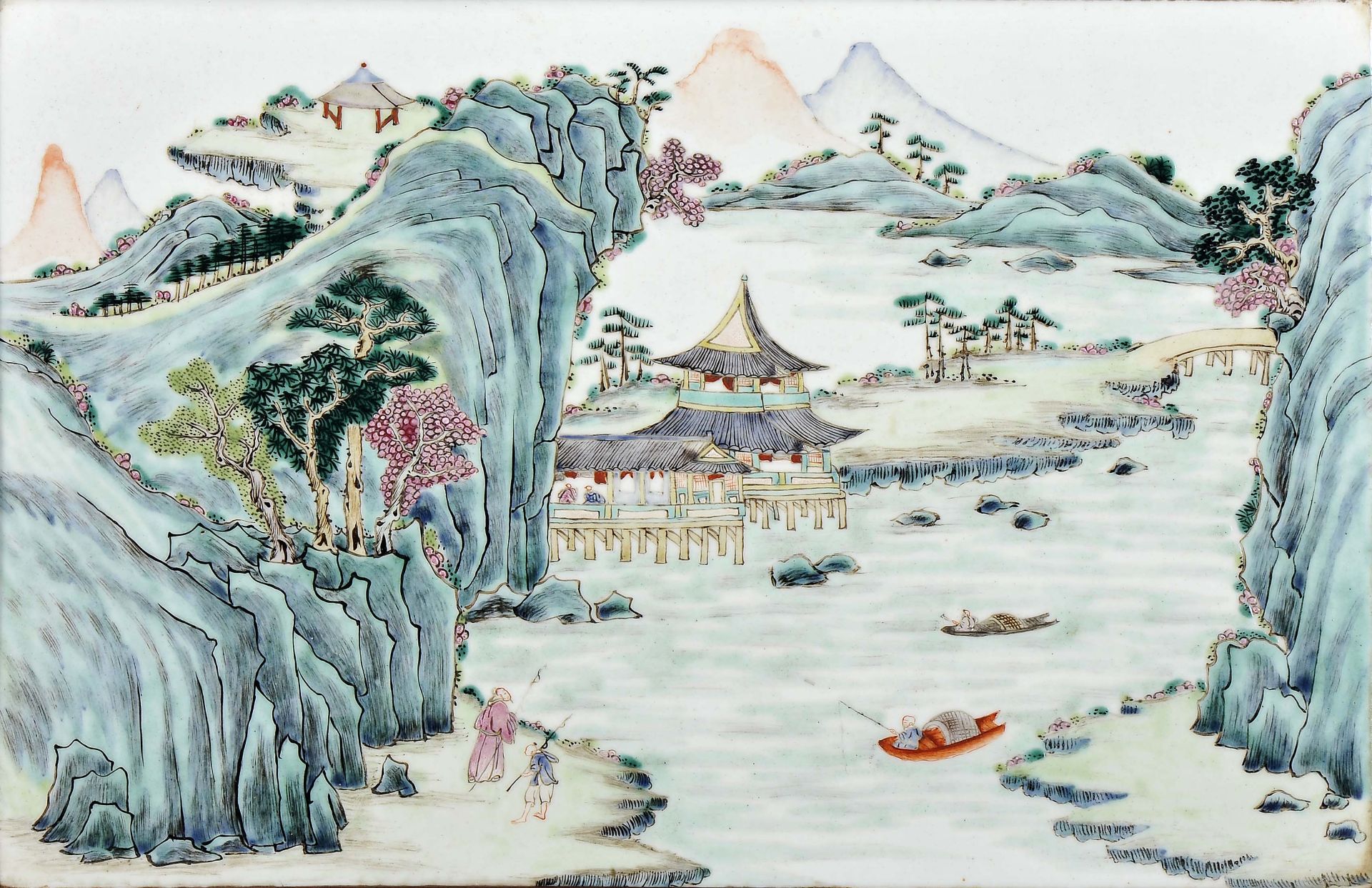 Oriental landscapes with figures - Image 5 of 6
