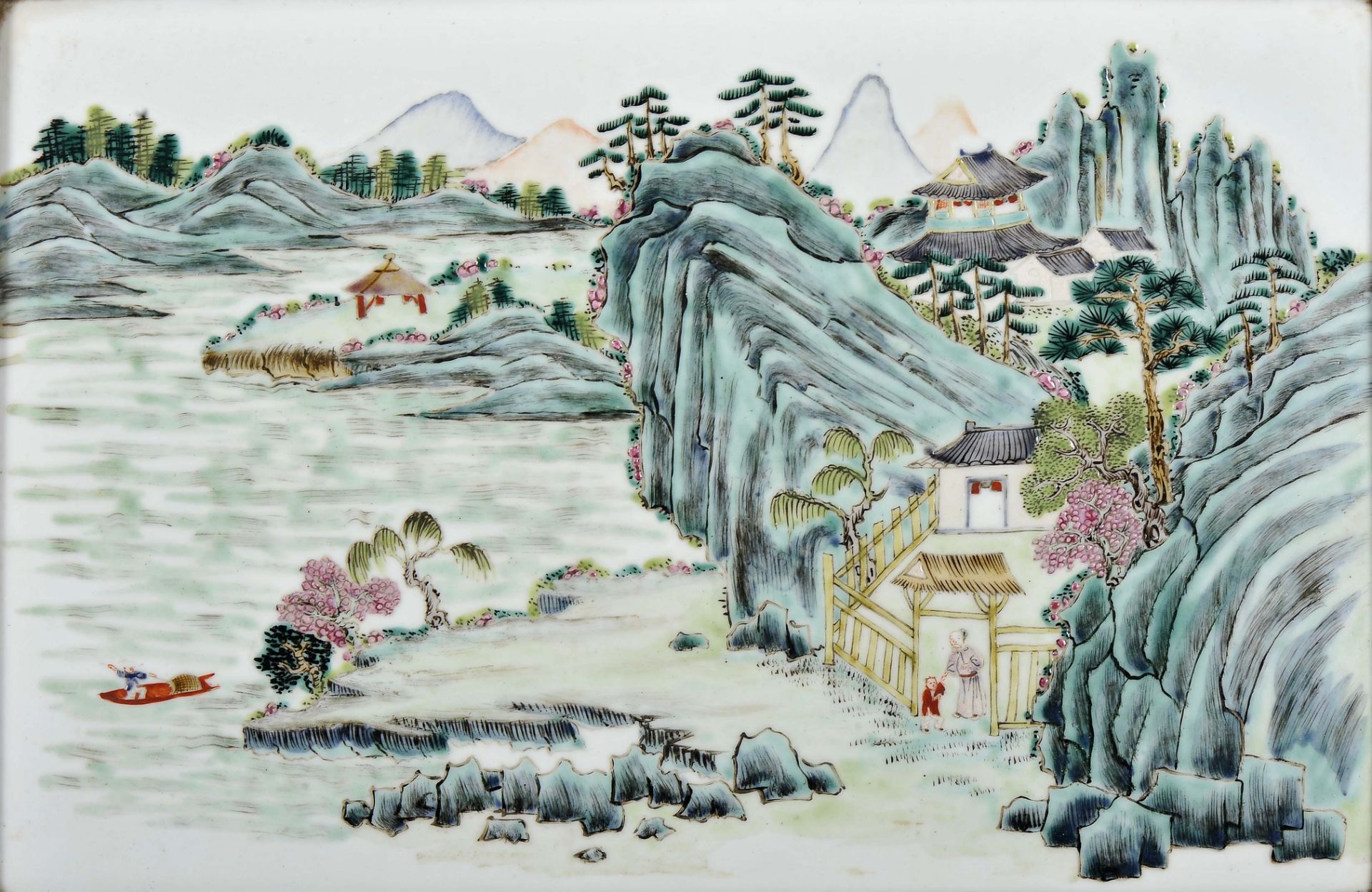 Oriental landscapes with figures - Image 3 of 6