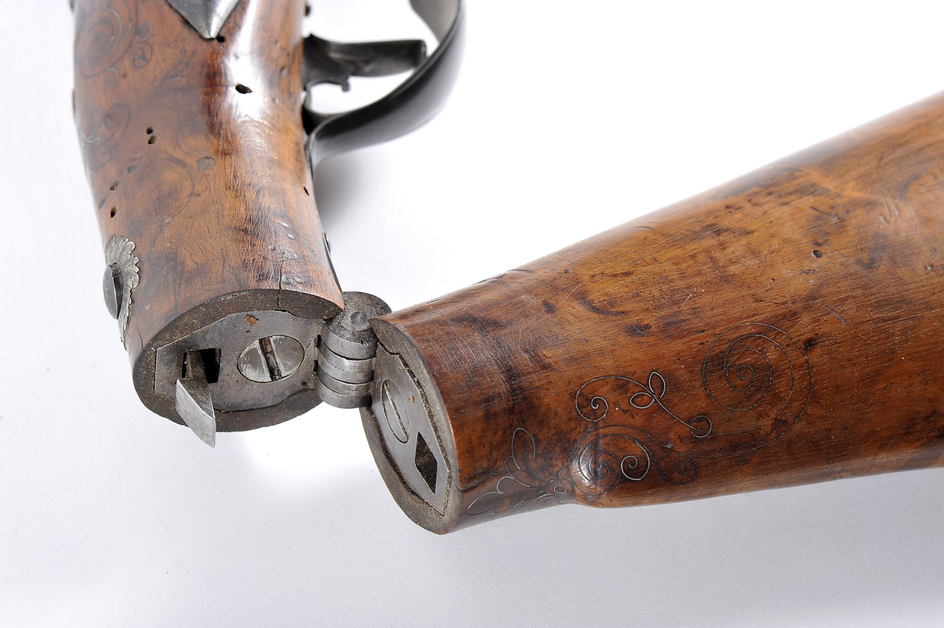 A flintlock blunderbuss with folding stock - Bild 3 aus 5