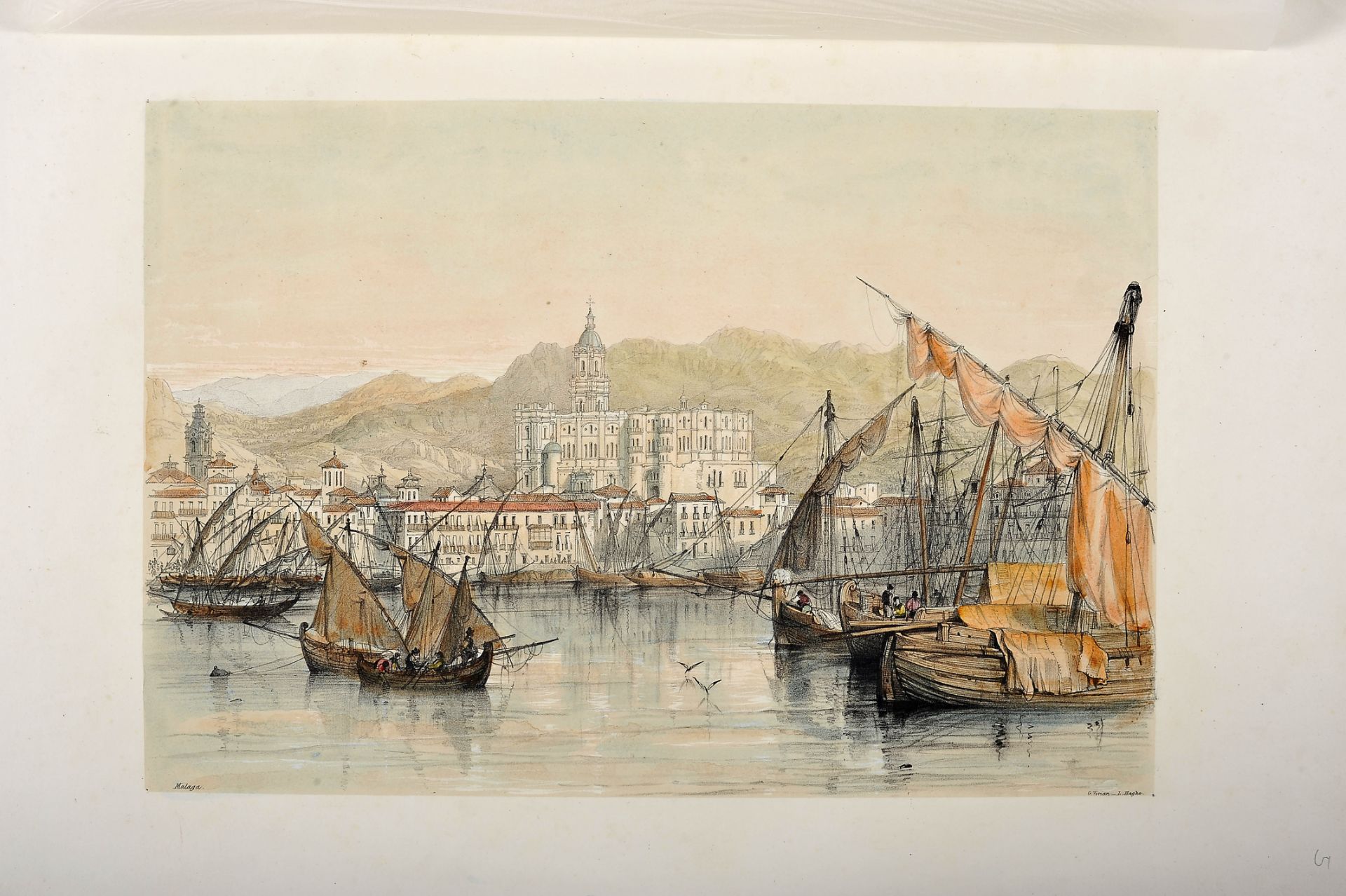 VIVIAN, George.- Spanish scenery.- London: P. & D. Colnaghi, 1838.- [2] p.: XXIX litografias color.; - Image 4 of 5