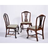 A set of three chairs