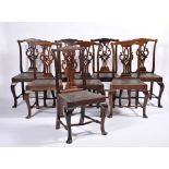 A set of eight chairs
