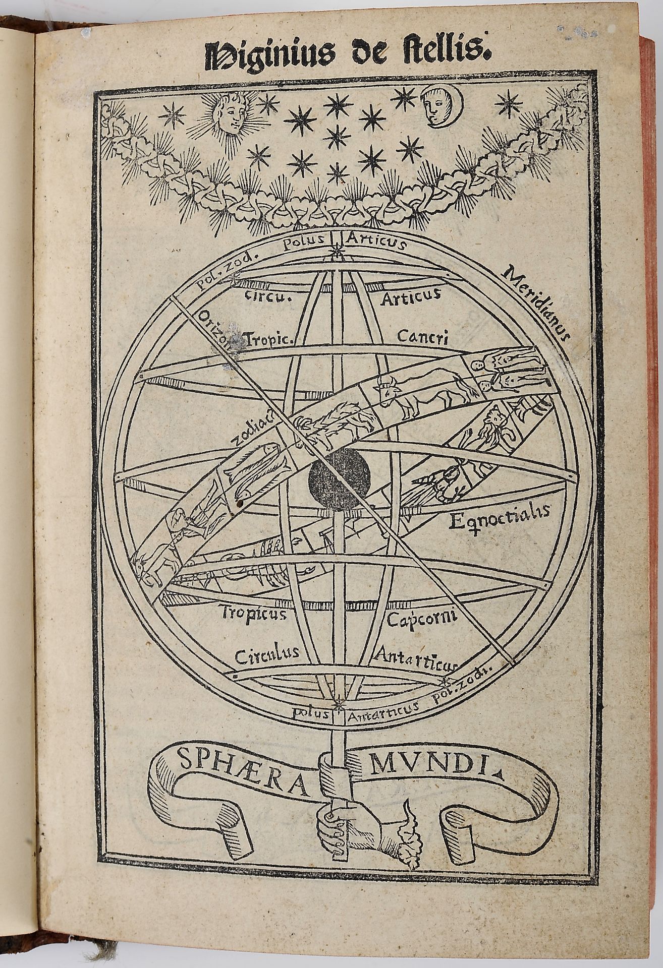 HYGINUS, Gaius Julius.- [Poeticon Astronomicon] Higinius de Stellis.- Papiae: Impressum: arte & indu