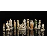 Twelve Assorted Chess Pieces, "Indian Society and its traditions"