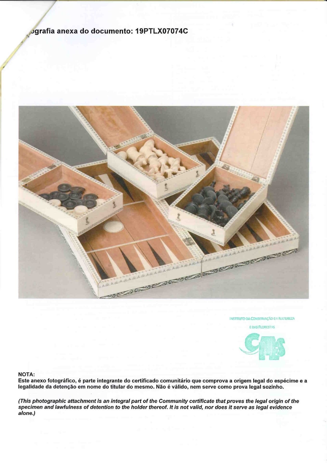 Chess and Backgammon pieces with an articulated board closing in the form of a box - Image 13 of 13
