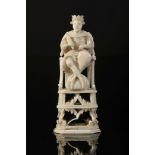 Chess piece, "King Kholmogory on his throne"