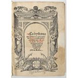 LUCANO [Marcus Annaeus Lucanus].- La hystoria | que escriuio en latin el poe- | ta Lucano: trasladad